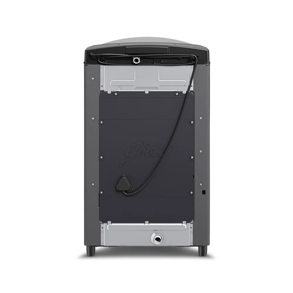 Top load 7.5 kg metallic black