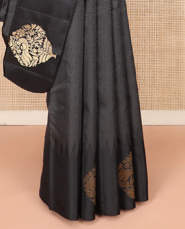 Black Kanchipuram Silk Saree