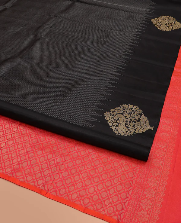 Black Kanchipuram Silk Saree