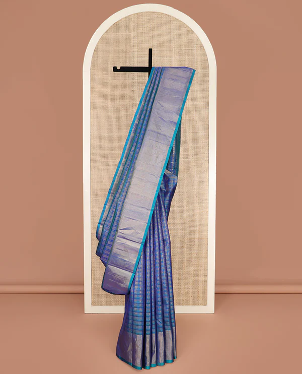 Blue Kanchipuram Silk Saree