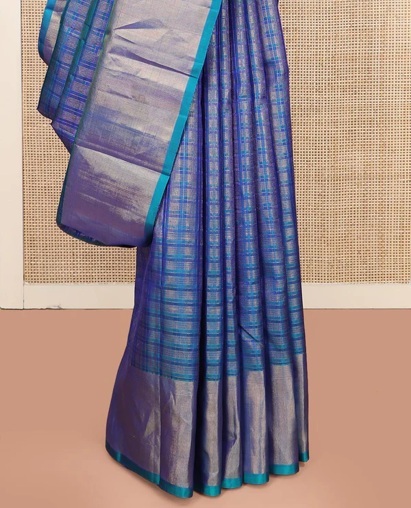 Blue Kanchipuram Silk Saree