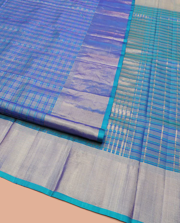 Blue Kanchipuram Silk Saree