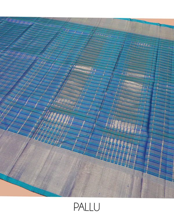 Blue Kanchipuram Silk Saree