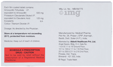Amoxyclav 625 Tablet
