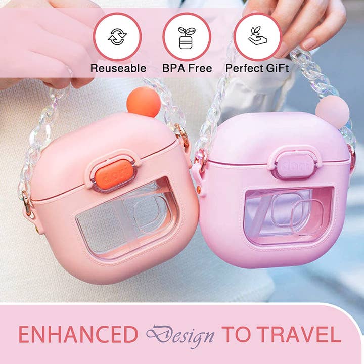 Kids Handbag Water Bottle with Straw – 270ML