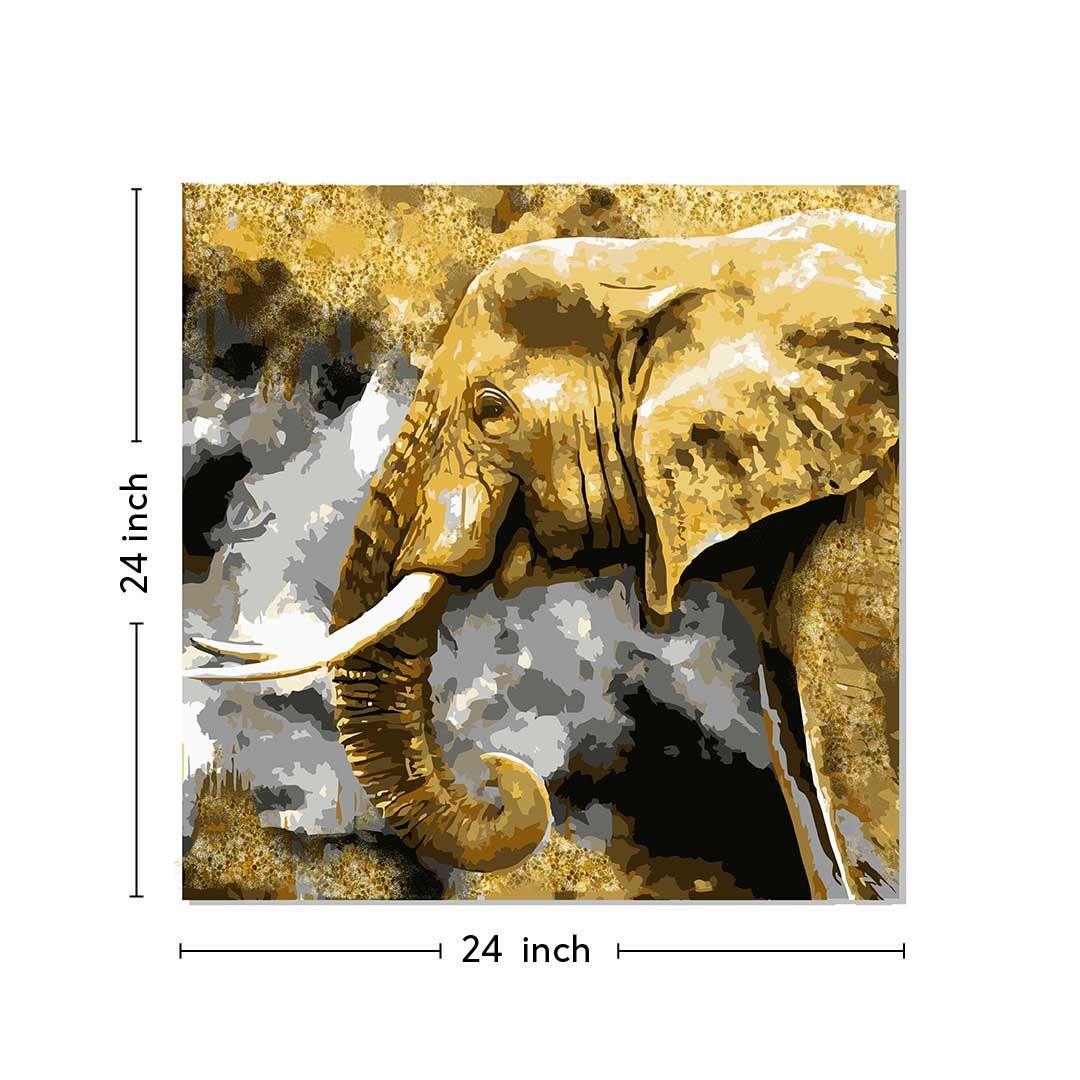 Abstract Elephant Canvas Wall Painting