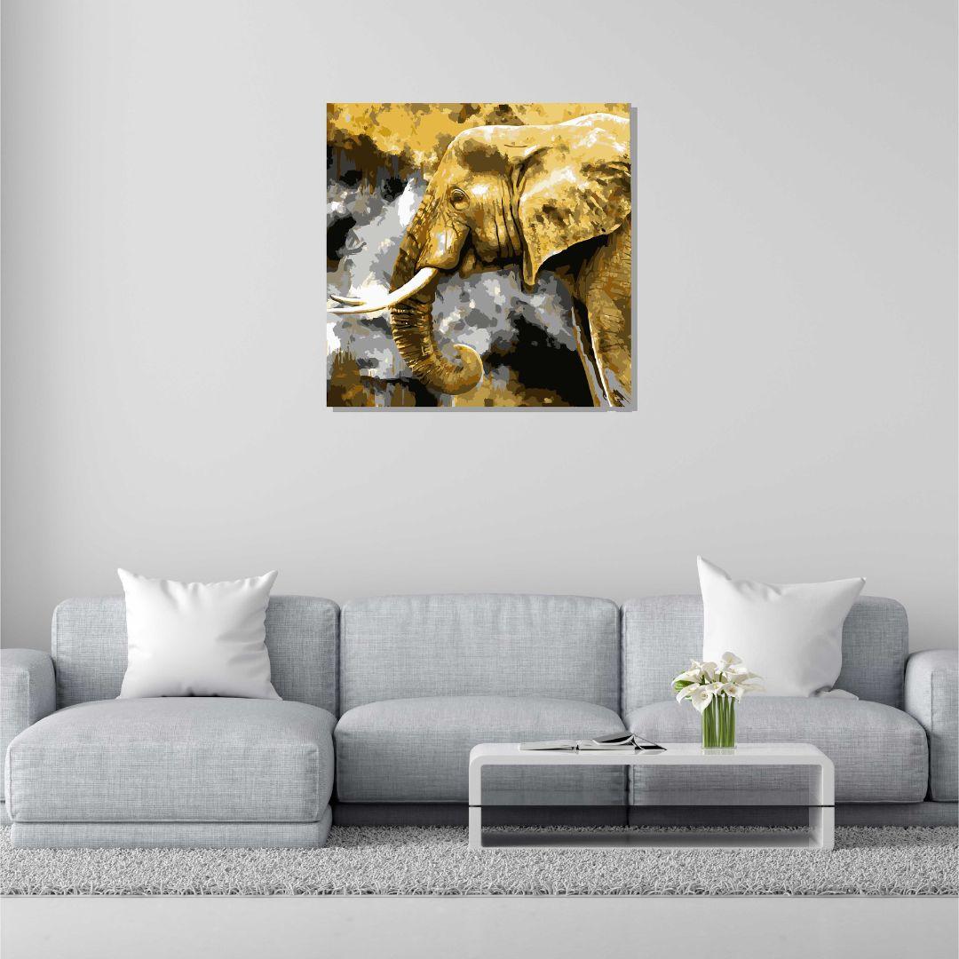 Abstract Elephant Canvas Wall Painting