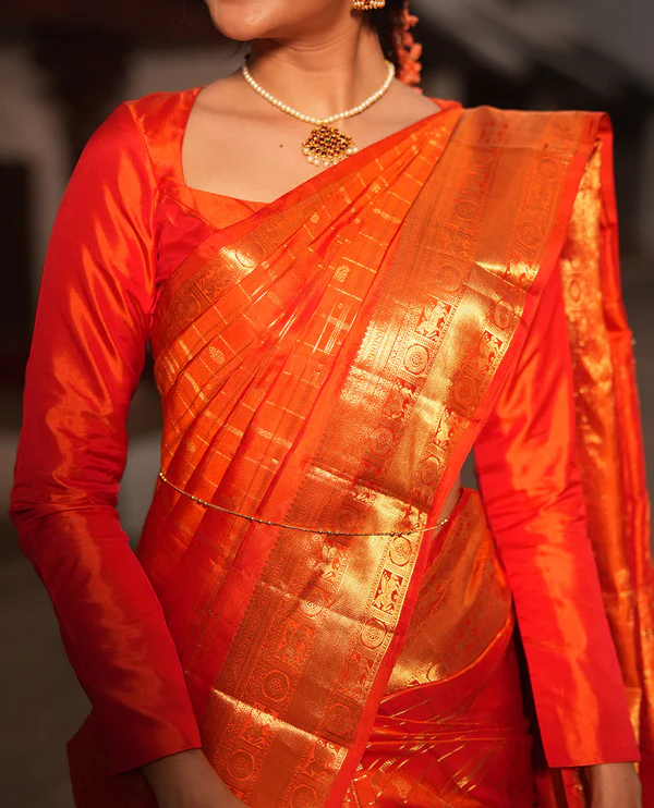Dazzling Red Vasundhara Silk Saree