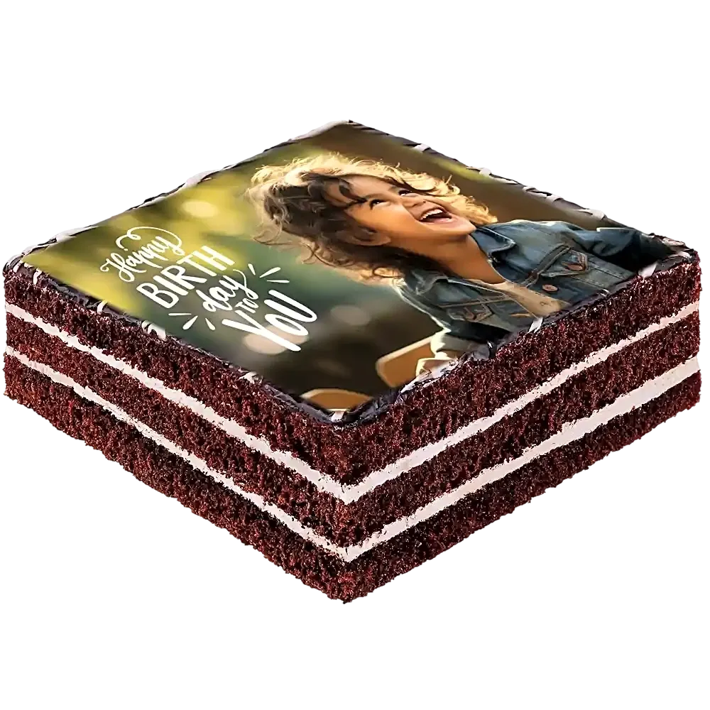 Black forest Photo print cake
