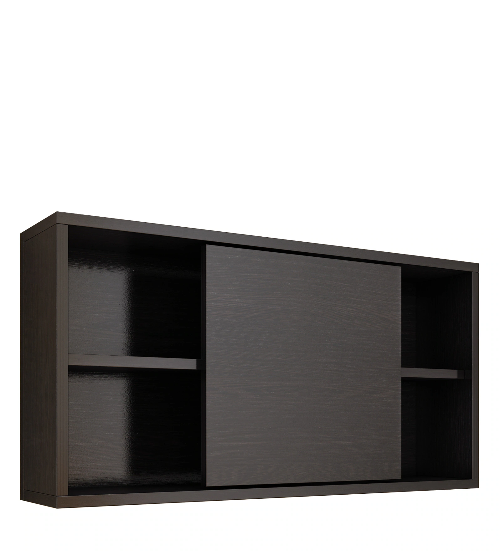 Wall Mount Sliding Door Kitchen Cabinet In Wenge Color