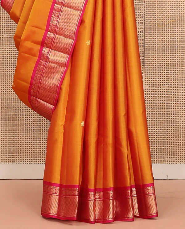 Orange Kanchipuram Silk Saree