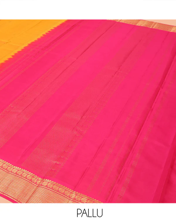 Orange Kanchipuram Silk Saree