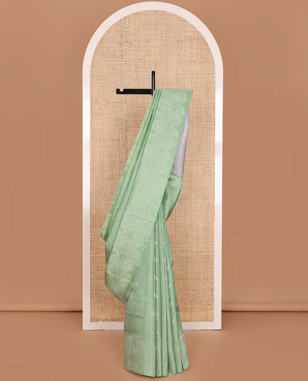Light Pista Green Mayuri Soft Silk Saree