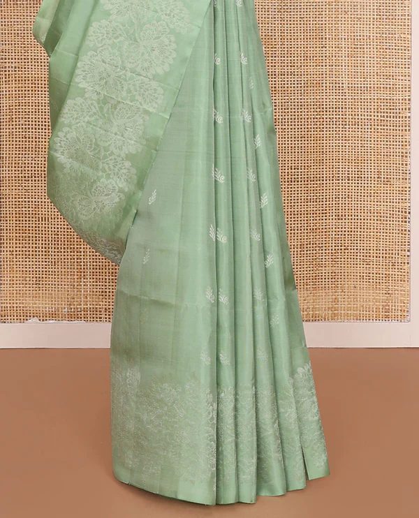 Light Pista Green Mayuri Soft Silk Saree
