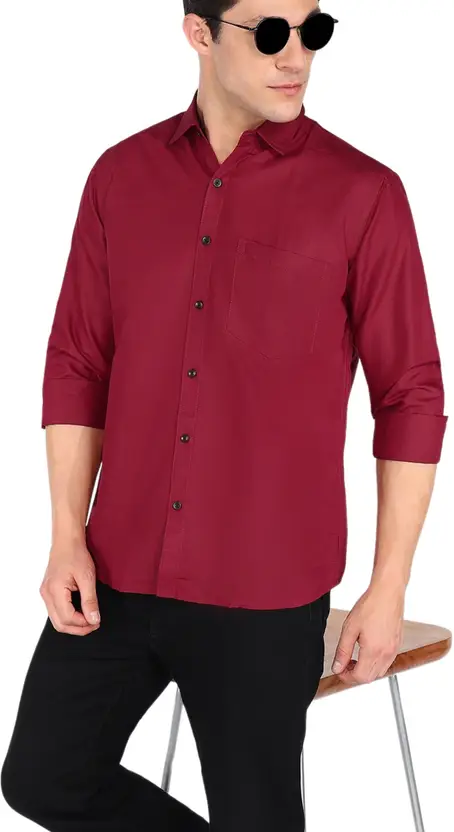Slim Fit Solid Formal Shirt