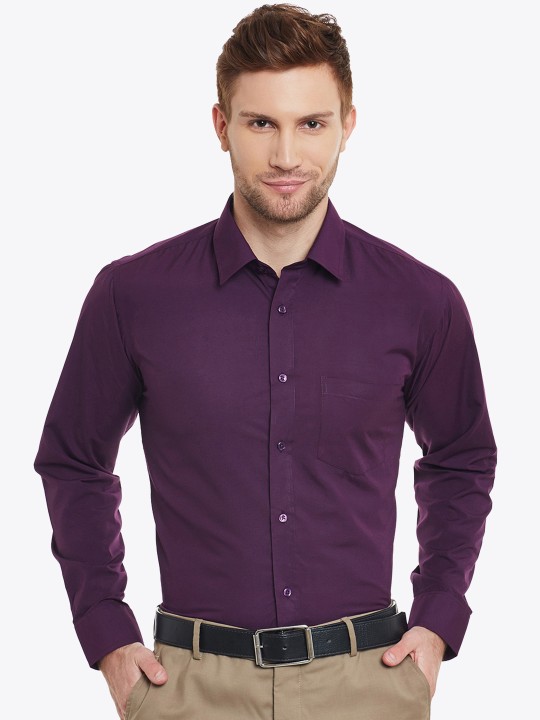 Slim Fit Solid Formal Shirt
