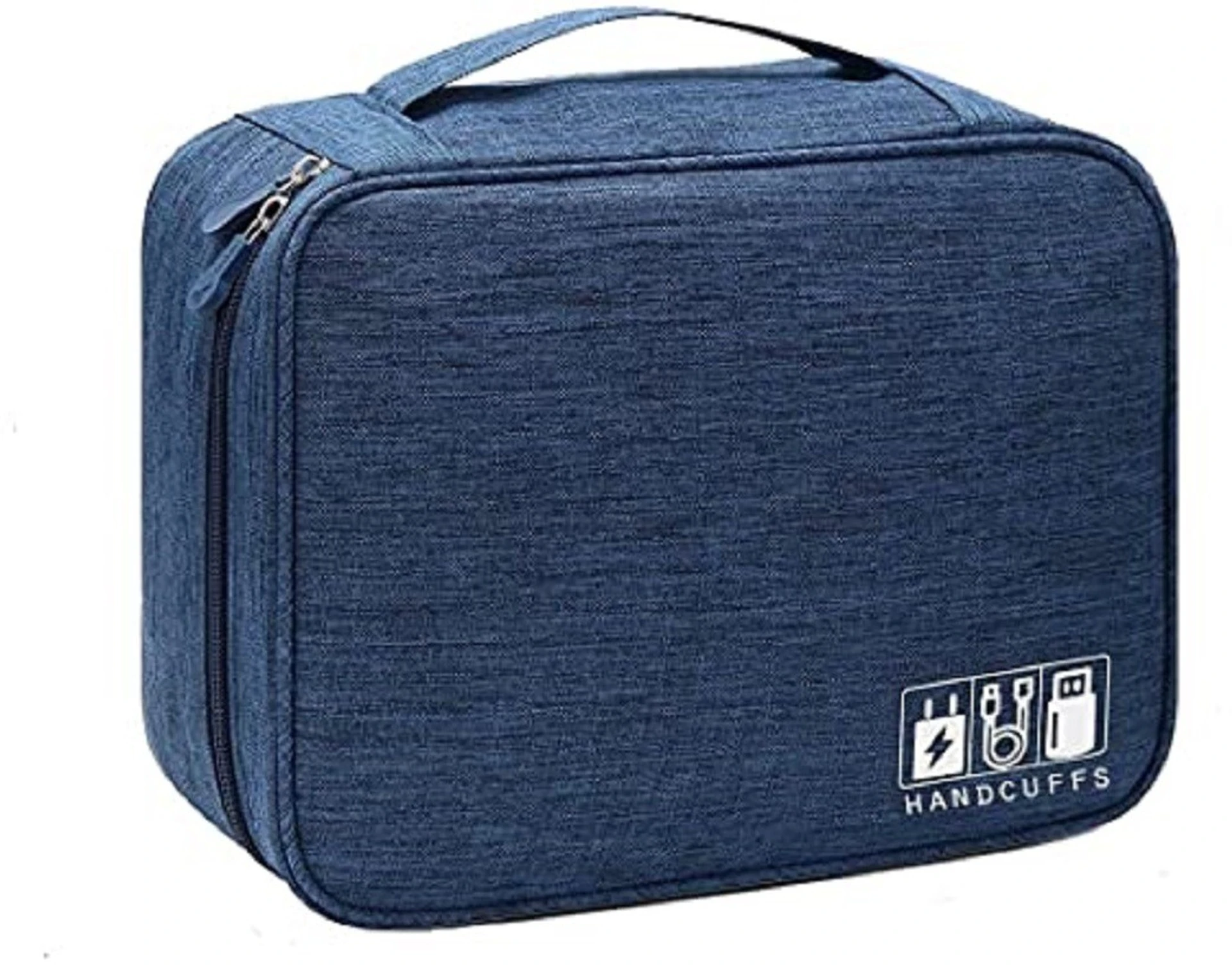 HANDCUFFS Travel Electronics Organizer Bag – Blue