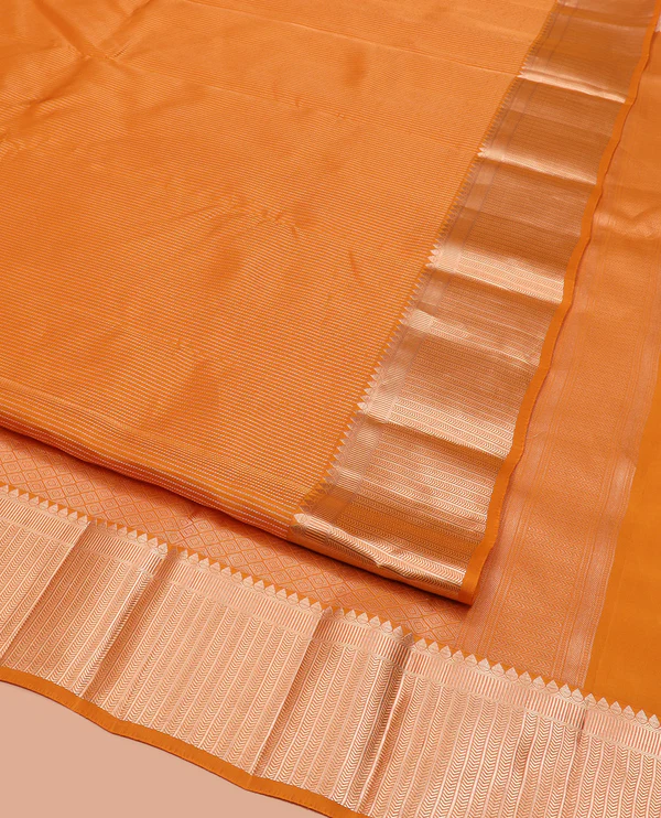 Orange Vasundhara Lite Silk Mix Saree